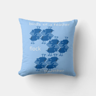 birds of a feather flock together cushion