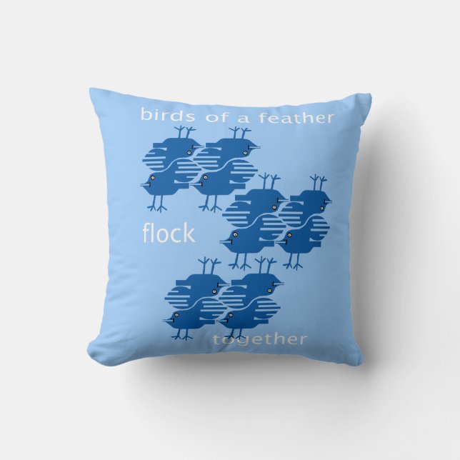 birds of a feather flock together cushion (Front)