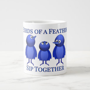 Birds of a Feather Sip Together Large Coffee Mug
