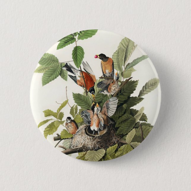 Birds of America (1827) by John James Audubon 6 Cm Round Badge (Front)
