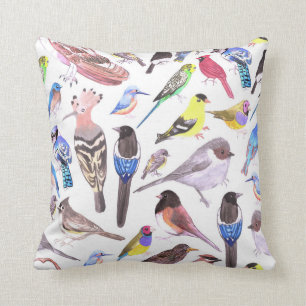 Birds of America- pets and wild birds Cushion