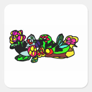 Birds of love   square sticker