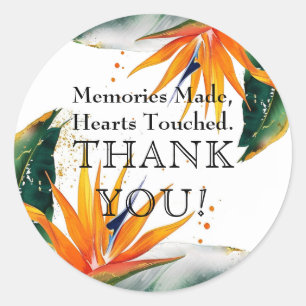 Birds of Paradise Bliss Classic Round Sticker