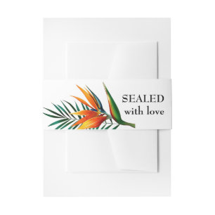 Birds of Paradise Bliss Invitation Belly Band
