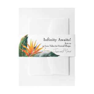 Birds of Paradise Bliss Invitation Belly Band