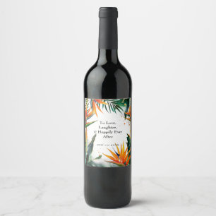  Birds of Paradise Bliss Wine Label