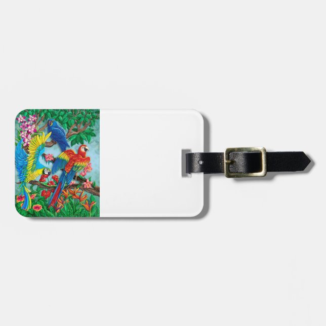 Birds of Paradise Luggage Tag (Front Horizontal)