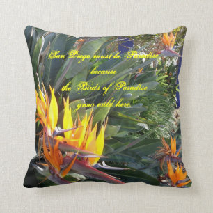 Birds of Paradise Medium 16X16 Throw Pillow