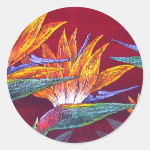 Birds Of Paradise Tropical Flower - Multi Classic Round Sticker