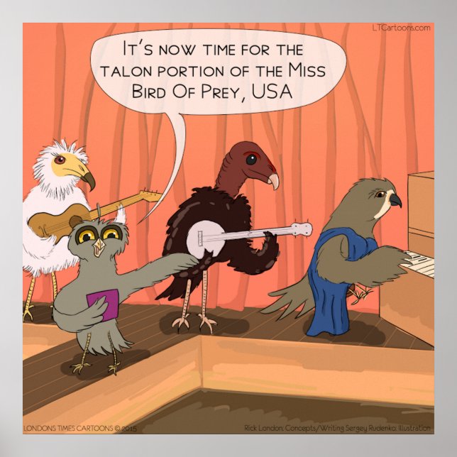 Birds Of Prey Talon Contest Funny Poster (Front)