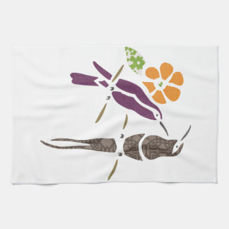 Birds on a branch tea towel