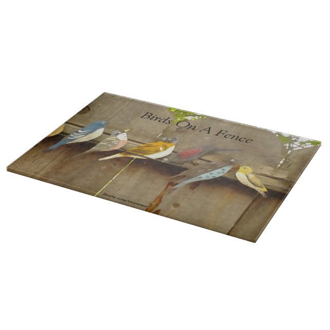Birds On A Fence Cutting Board (Corner)
