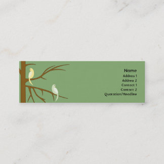 Birds on a Tree - Skinny Mini Business Card