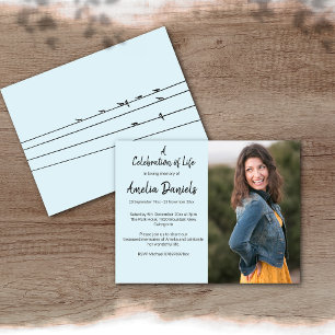 Birds on a wire Celebration of Life Card