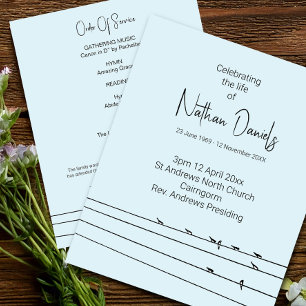 Birds on a Wire Celebration Of Life Paper