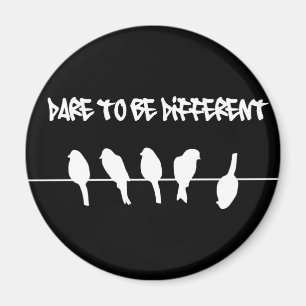 Birds on a wire – dare to be different (black) magnet