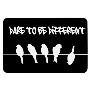 Birds on a wire – dare to be different (black) magnet