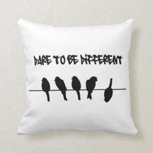 Birds on a wire – dare to be different cushion