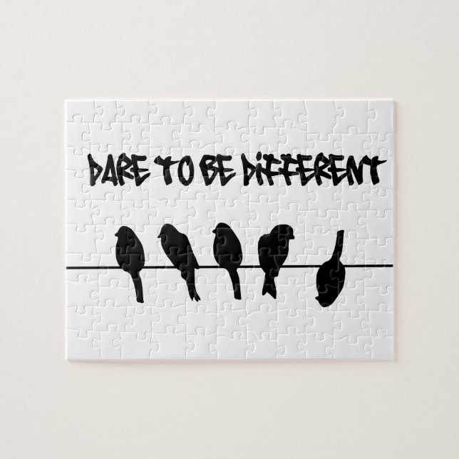 Birds on a wire – dare to be different jigsaw puzzle (Horizontal)