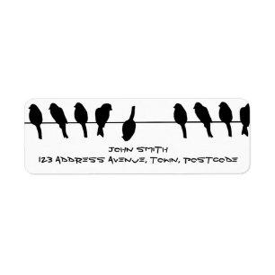 Birds on a wire – dare to be different return address label