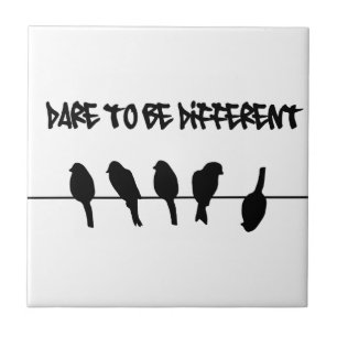 Birds on a wire – dare to be different tile