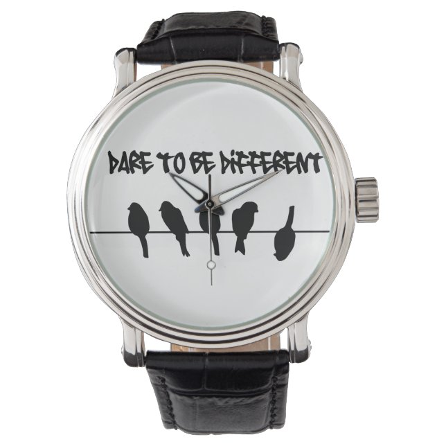 Birds on a wire – dare to be different watch (Front)
