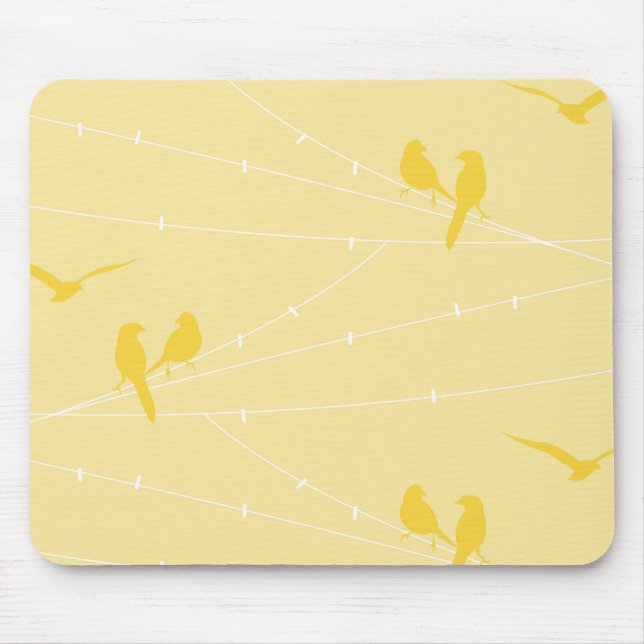 Birds on a Wire Mouse Pad (Front)
