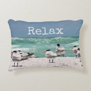 Birds on Beach Relax Decorative Cushion
