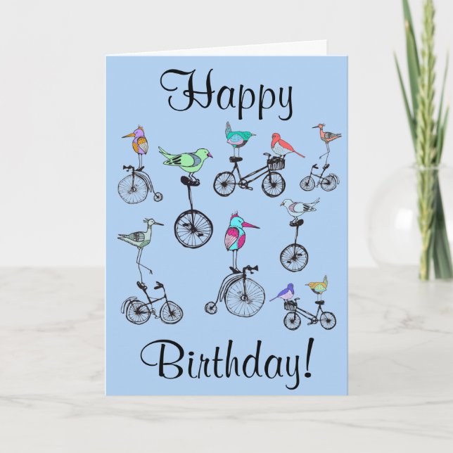 Birds on Bikes Card (Front)