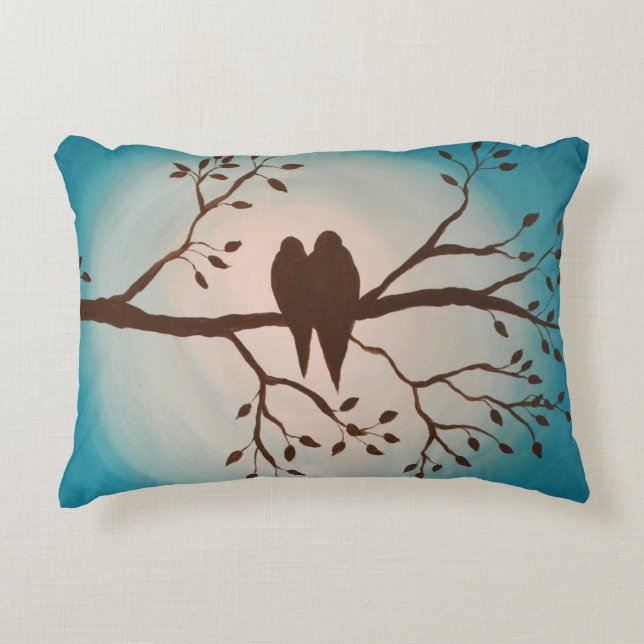 Birds on Branch 12 x 16 Pillow (Front)