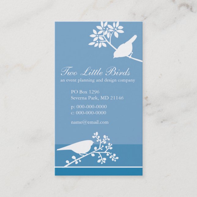 Birds on Branches Business Card (Front)