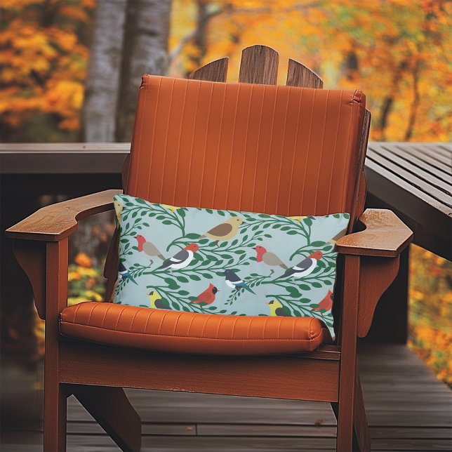 Birds On Branches Lumbar Cushion (Creator Uploaded)