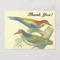 Birds on Branches, Vintage Style, "Thank You!"