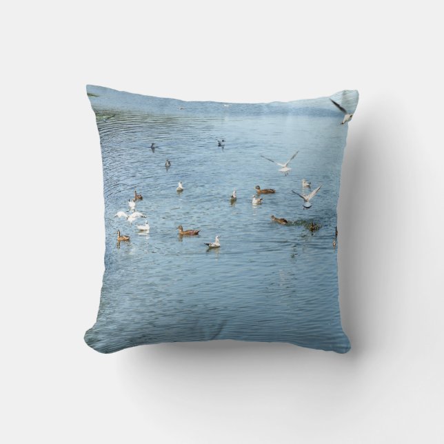Birds On Summer River Cushion (Front)
