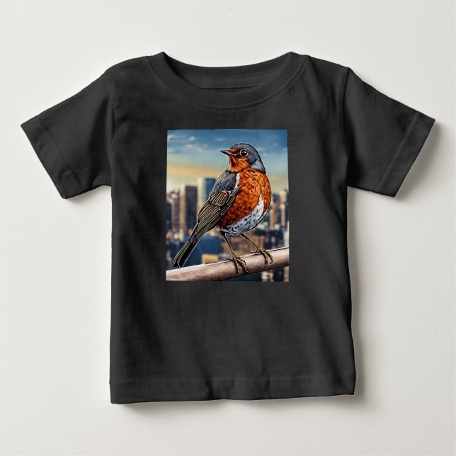 Birds on the Wire – Cartoon Flock Tee (Front)