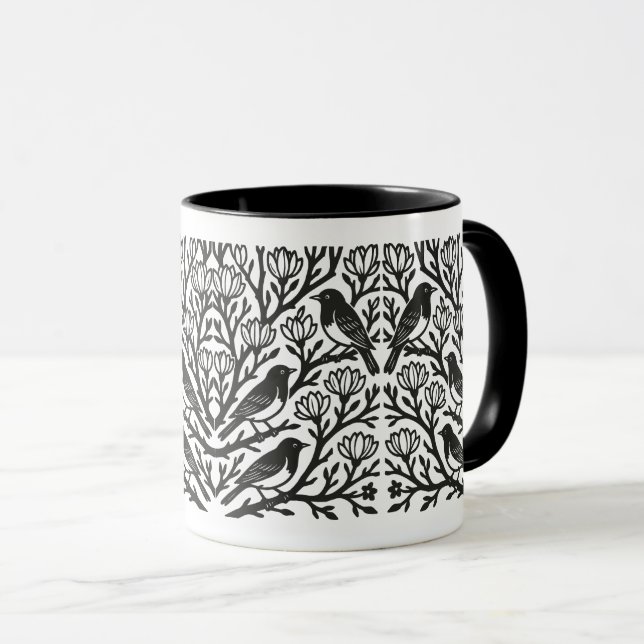 Birds On Tree Mug (Front Right)