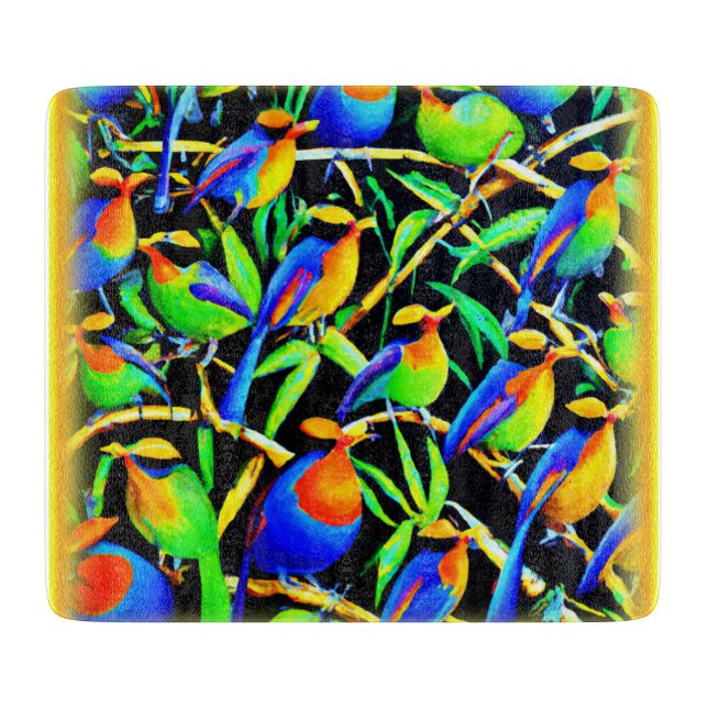 Birds On Tree Painting. Buy Now Cutting Board (Front)