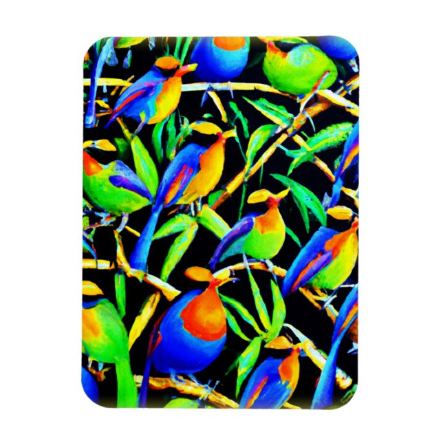 Birds On Tree Painting. Buy Now Magnet (Vertical)
