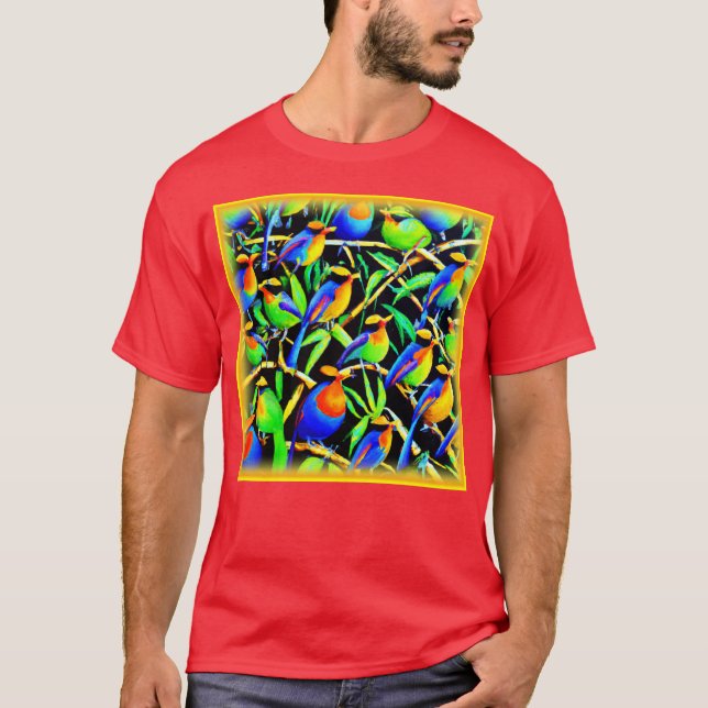 Birds On Tree Painting. Buy Now T-Shirt (Front)