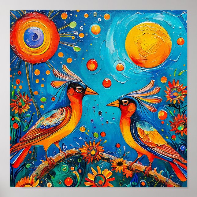 Birds ornament poster (Front)