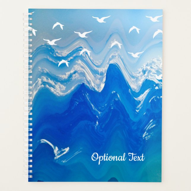 Birds over the Sea Waves Planner (Front)