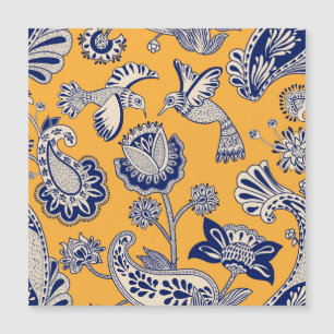 Birds Paisley Flowers Vintage Pattern