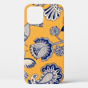 Birds Paisley Flowers Vintage Pattern iPhone 12 Case