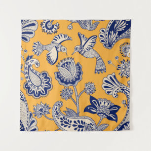 Birds Paisley Flowers Vintage Pattern Tapestry