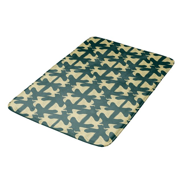 Birds pattern bath mat (Angled)