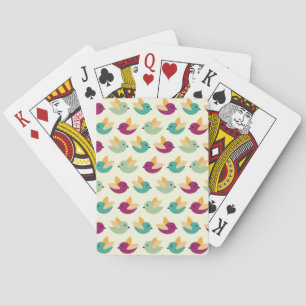 Birds pattern playing cards