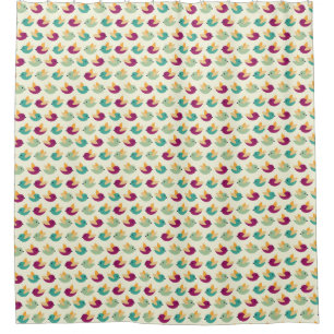Birds pattern shower curtain