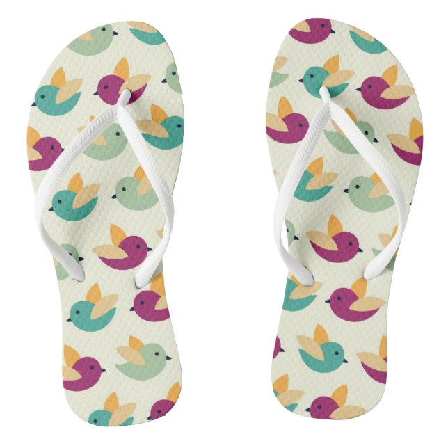 Birds pattern thongs (Footbed)