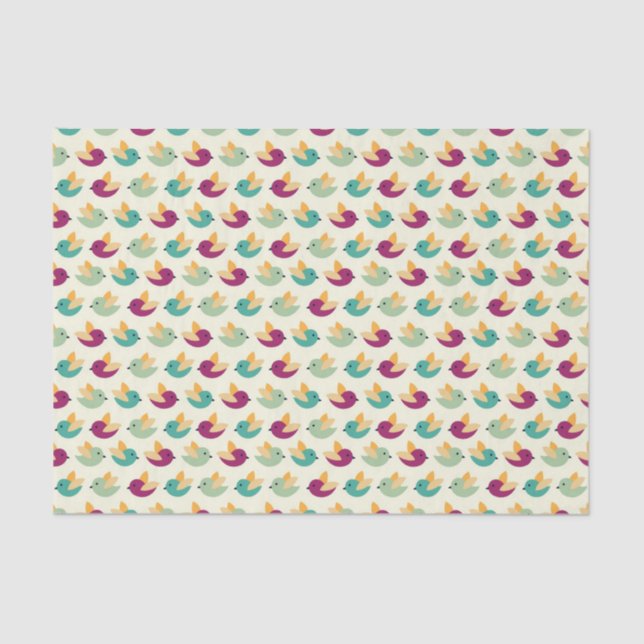 Birds pattern tissue paper (Front)