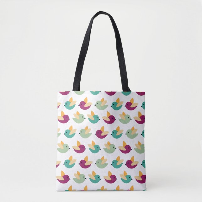Birds pattern tote bag (Front)